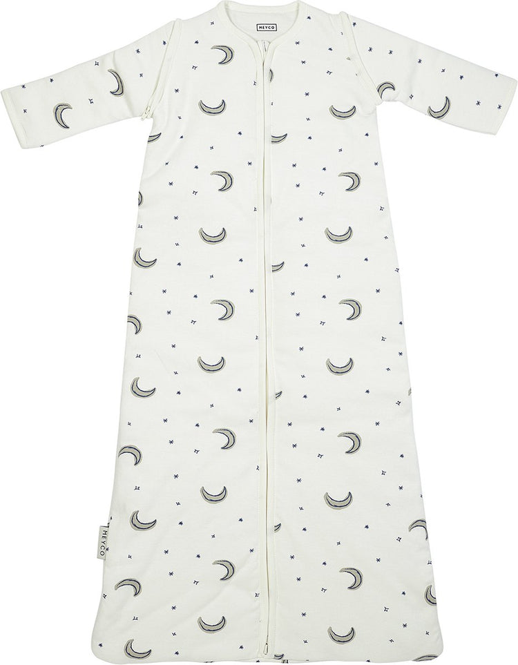 Meyco Babyschlafsack Winter Moon – abzippbare Ärmel – Indigo – 110 cm – Winterschlafsack