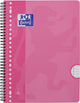 Oxford-Schulvorlesungsblock – A4+ – 23 Löcher – liniert – 80 Blatt – rosa