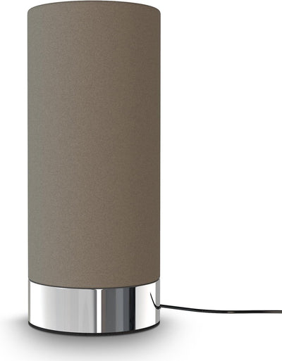 B.K.licht – klassische Tischlampe – dimmbar mit Touch – taupefarbene Nachttischlampe – für Schlafzimmer – E14-Fassung – H.: 24,5 cm