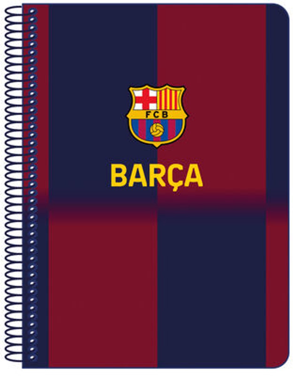 F.c. Barcelona-Notizbuch, blau-kastanienbraun, A5, 80 Blatt