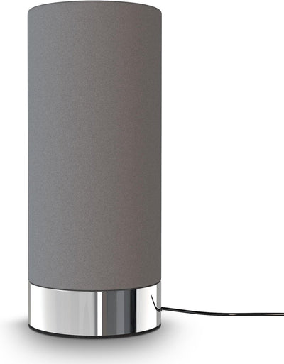 B.k.licht – klassische Tischlampe – dimmbar – Touch – graue Nachttischlampe – E14-Fassung – Höhe: 24,5 cm