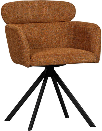 Woood drehbarer Esszimmerstuhl Fenne – Polyester – Ingwer – 80 x 58 x 60