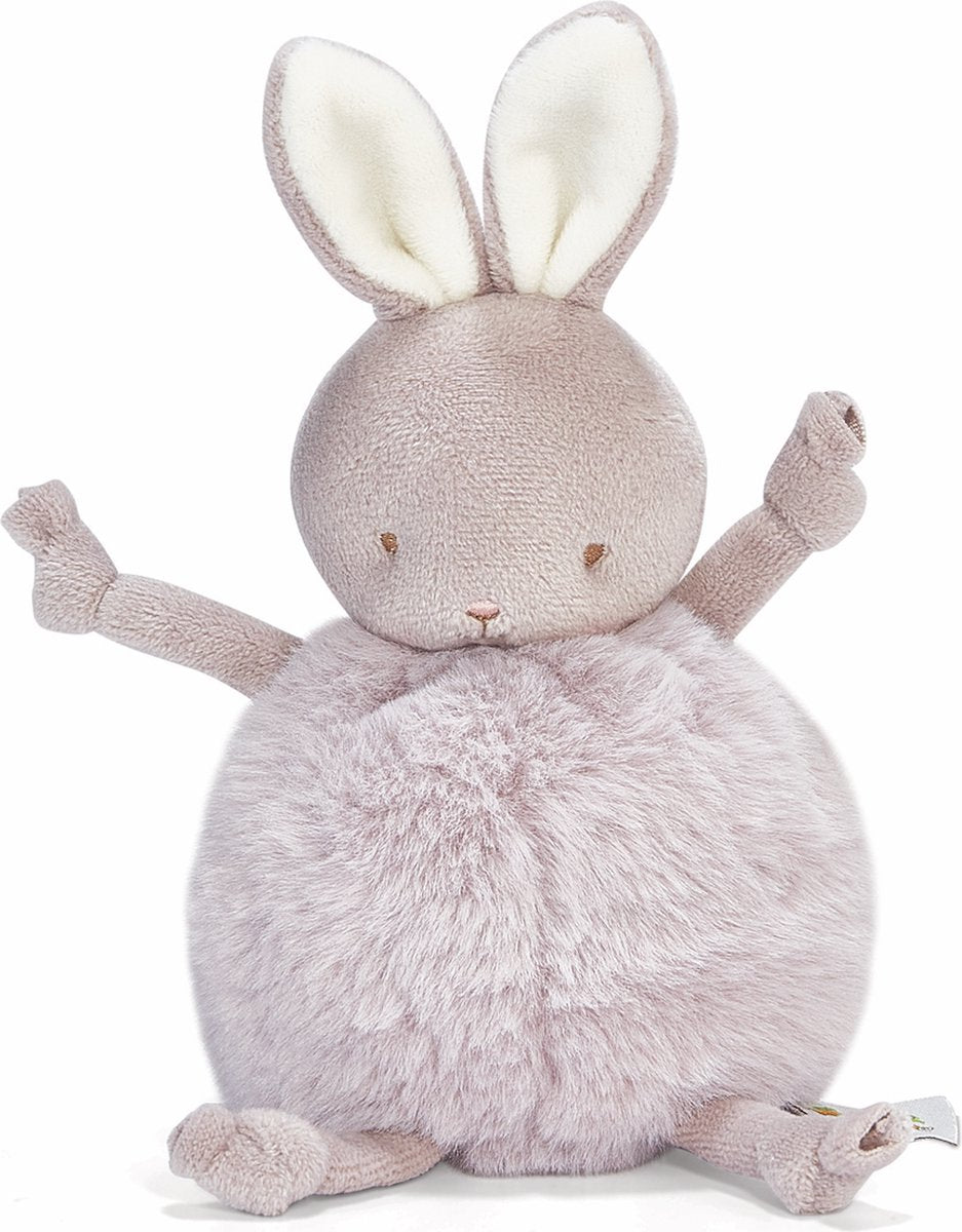 Bunnies by the Bay Roly-Poly-Kaninchen – Stofftier – Kuscheltier für Kinder – gestickte Details – 13 cm – Flieder