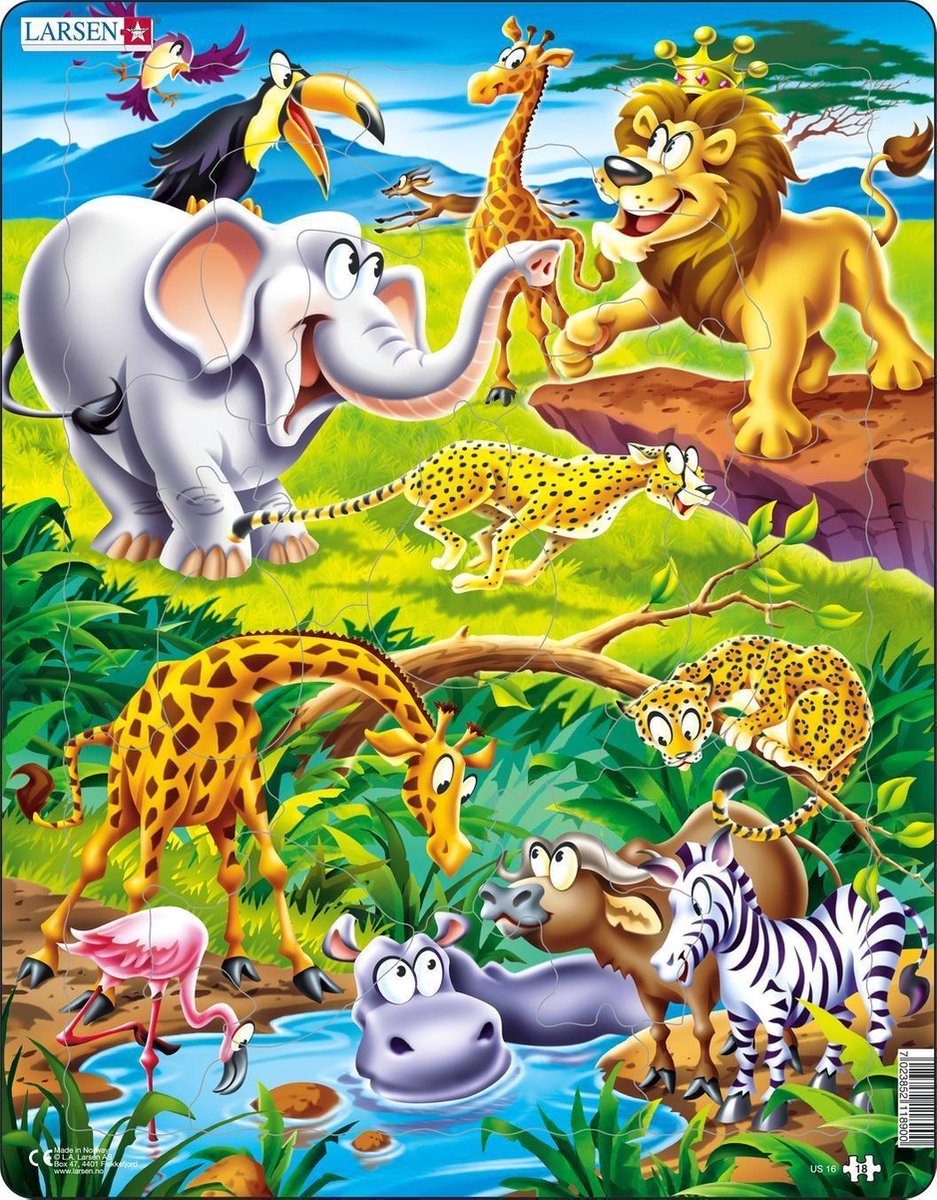 Selecta Larsen Pluzzleetiere - auf Safari, 18st.