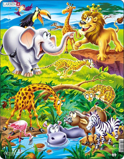 Selecta Larsen Pluzzleetiere - auf Safari, 18st.