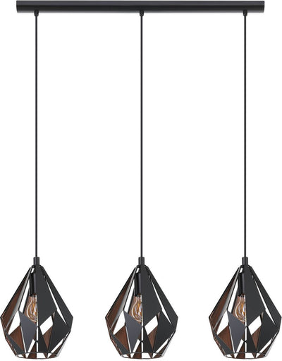 Eglo Carlton 1 Hängelampe – E27 – 80,5 cm – schwarzes Kupfer