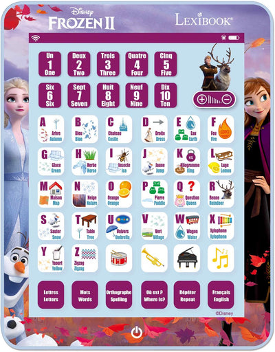 Lexibook tablette éducative bilingue la reine des neiges en français et en English