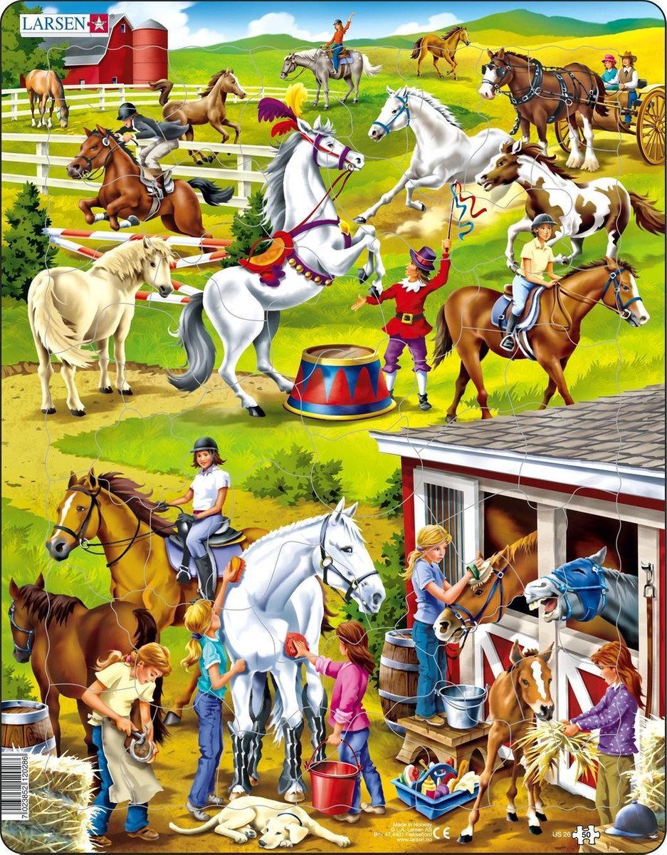 Selecta Larsen Pluzztiere - Horse Manege, 50st.