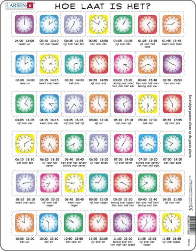 Selecta larsen spiele puzzle lern zu schauen - wie spät ist es, 42st.
