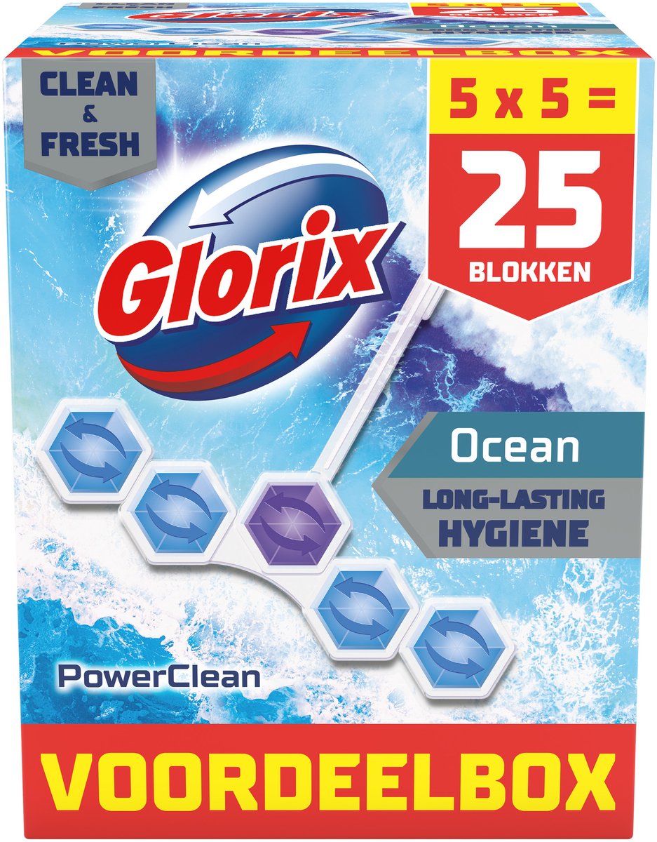 Glorix -Toilettensteine - Ozean - 25 Stück - Vorteilspack
