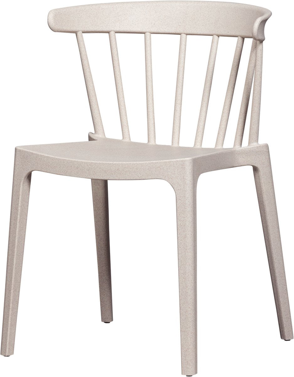 Woood Bliss Esszimmerstuhl Gartenstuhl – Pflanzenfaser – gebrochenes Weiß – 75 x 52 x 53 cm
