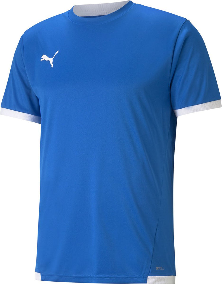 Puma Teamliga Trikot Herren Sportshirt – Electric Blue Lemonade – Weiß