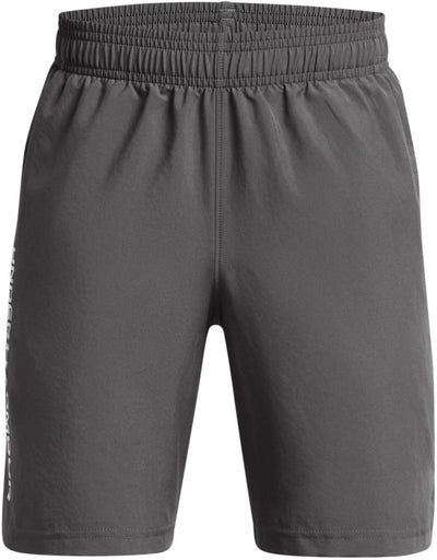 Under Armour Jungen-Sporthose „UA Tech Woven Wordmark Short-Grey“ – Castlerock – Weiß