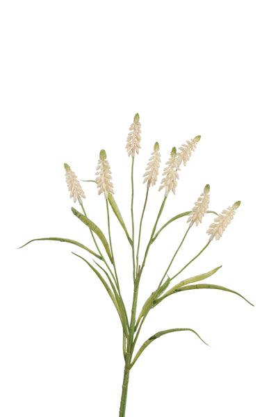 Künstliche Blumentrauben aus der Roberts-Kollektion, weiß, 60 cm