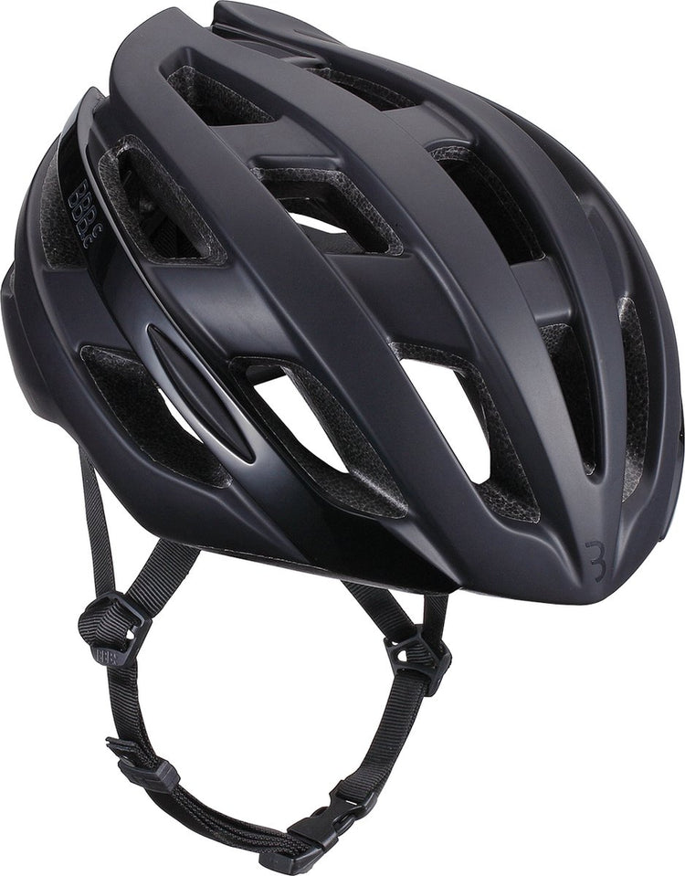 BBB Cycling Hawk Rennradhelm – Groß: 58–62 cm – Fahrradhelm – Fahrradhelm Erwachsene – Sporthelm – Mattschwarz – Größe L – BHE-151