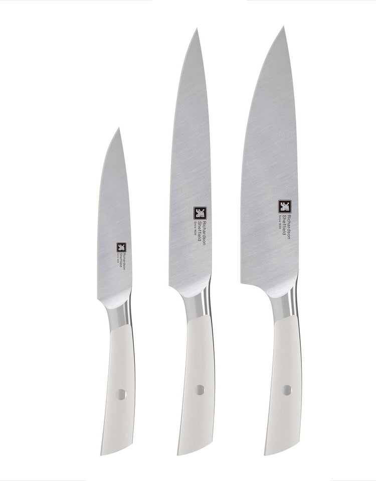Richardson Sheffield – Supreme Messerset – 20 cm Kochmesser – 20 cm Tranchiermesser – 13 cm Haushaltsmesser