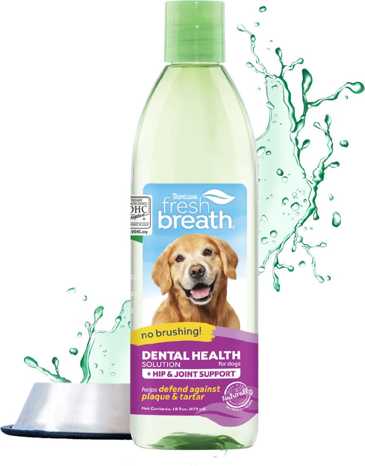 Tropiclean Fresh Breath – Zahnreinigung für Hunde – Mundwasser für Hunde – 473 ml