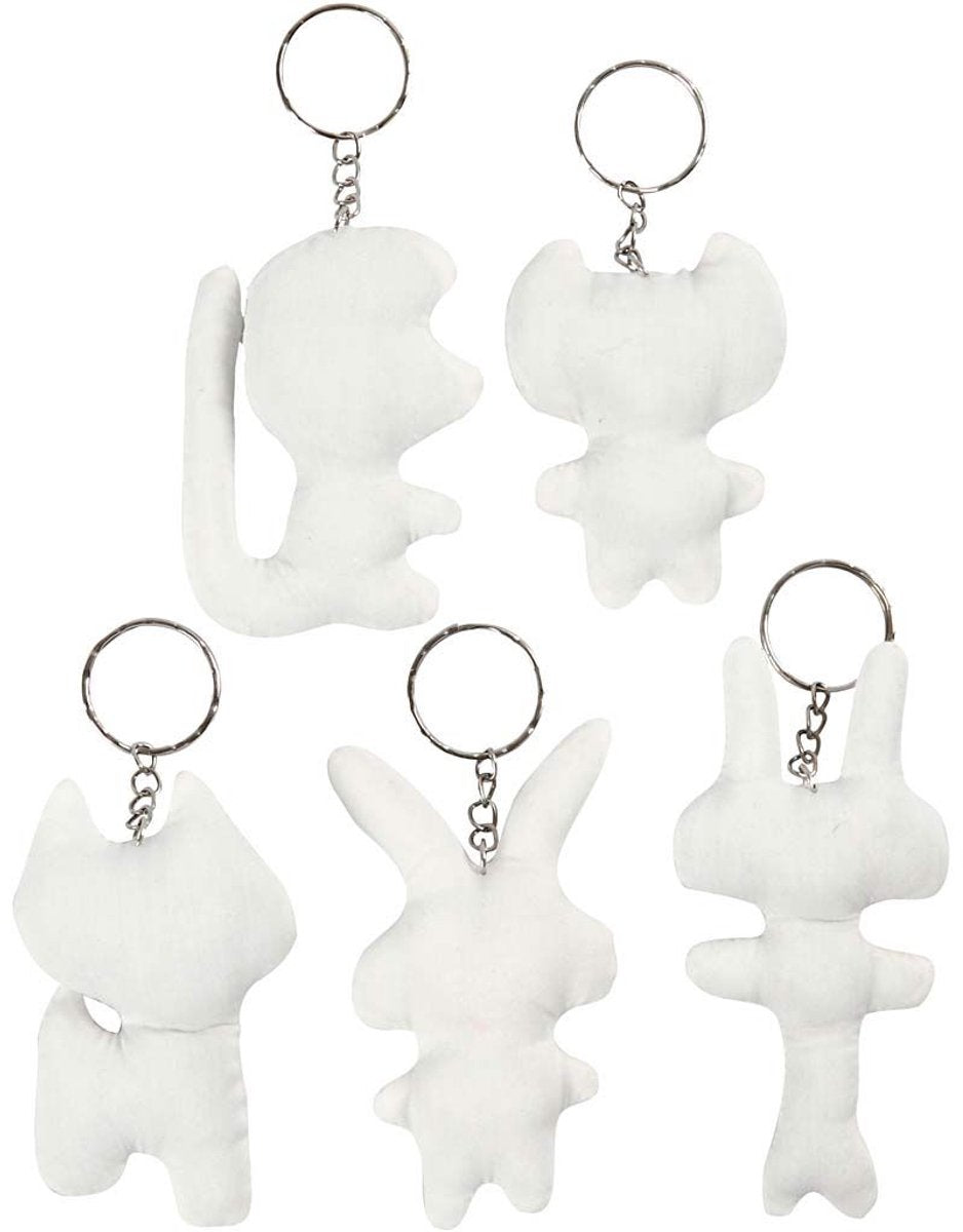 Kreativfirma Fabric Animals Schlüsselring, 5st.