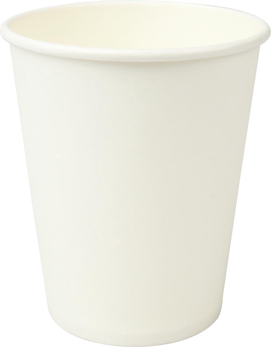 Q-Connect-Becher aus Pappe | 150ml | weiß | Packung mit 100 Stück