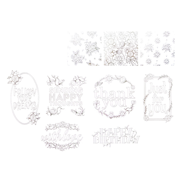 Craft Perfect von Tonic Studios Craft Perfect • folierte Kartenrohlinge, zartes Blumenset