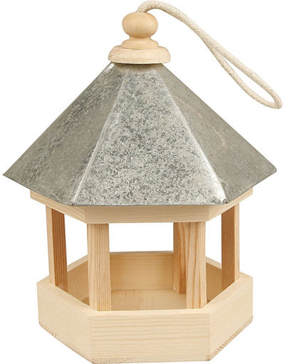 Creativ Company Vogelfutterhaus mit Zinkdach, Maße 22x18x16,5 cm, 1 Stück