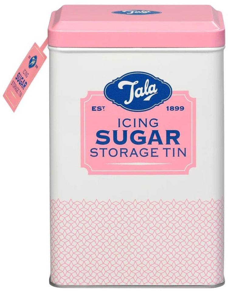 Tala – Aufbewahrungsdose für Puderzucker – Retro-Design der 1950er Jahre – rosa weiß – für Puderzucker