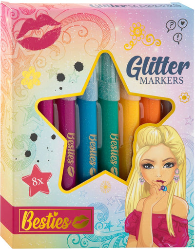 Besties Glitzer-Filzstifte, 8 Stk.