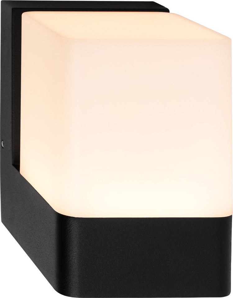 Telefunken - LED-Wandleuchte - IP44 - warmweißes Licht - Schwarz - 10 Watt - 11,5 x 11 x 8 cm - Schwarz