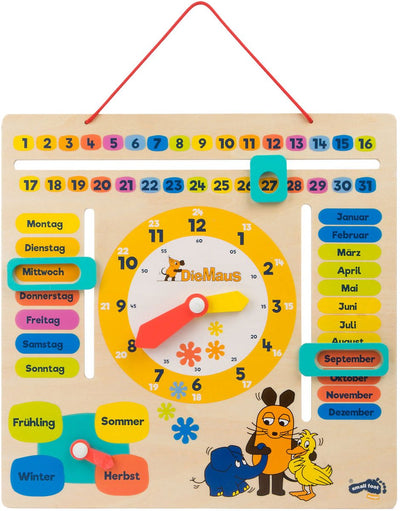 Kleine Fußholz -Quadratuhr aussieht Mausdeutsch