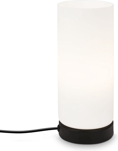 Briloner Paipa – Tischlampe – Schwarz und Weiß – Glas – Metall – E14-Fassung – ø10 cm