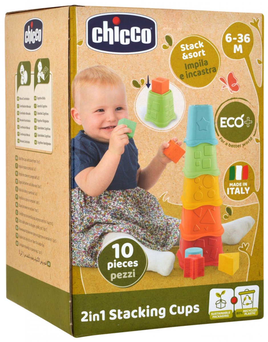 Chicco 2 in 1 Stapelbecher eco+ aus 80 % recyceltem Kunststoff!