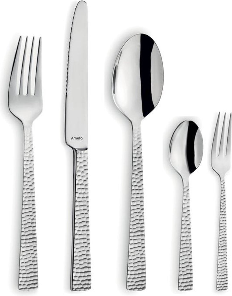 Amefa Felicity – 30-teiliges Besteckset – inklusive Gebäckgabeln – für 6 Personen – Silber