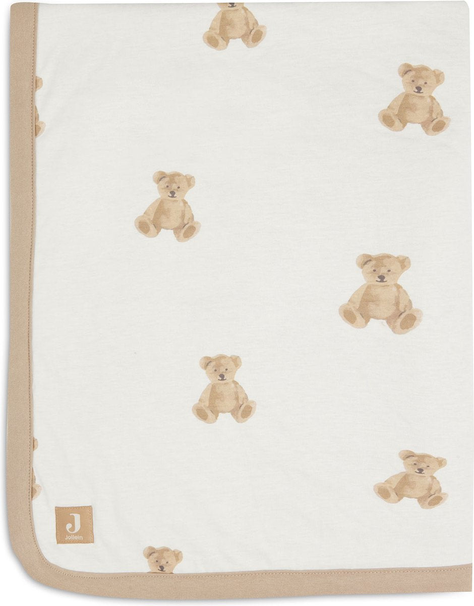Jollein Babydecke, Krippenjersey, 75 x 100 cm – Teddybär