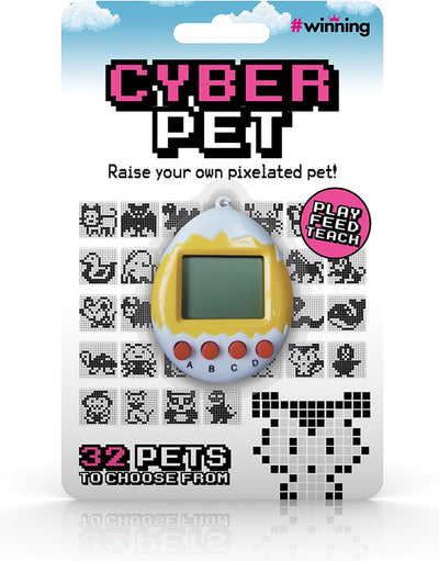 #winning Cyber Pet – Tamagotchi-Schlüsselanhänger – digitales Haustier – Retro-Pixelspielzeug – interaktives Spiel mit 32 Tieren
