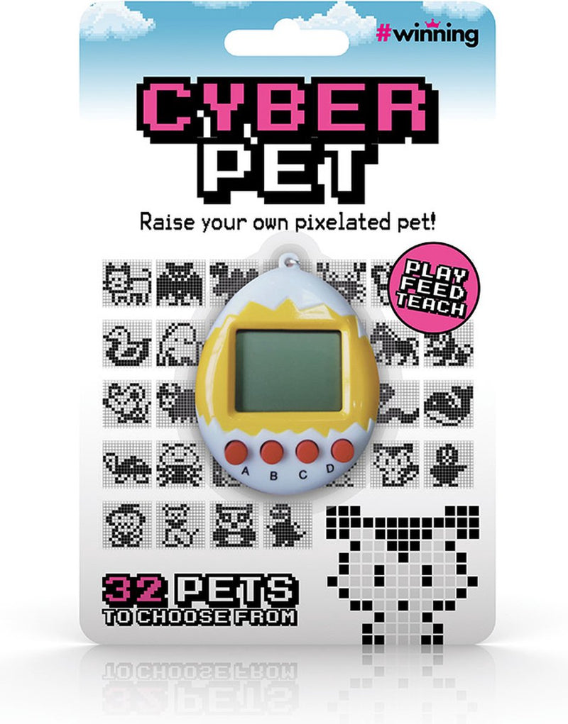 #winning Cyber Pet – Tamagotchi-Schlüsselanhänger – digitales Haustier – Retro-Pixelspielzeug – interaktives Spiel mit 32 Tieren