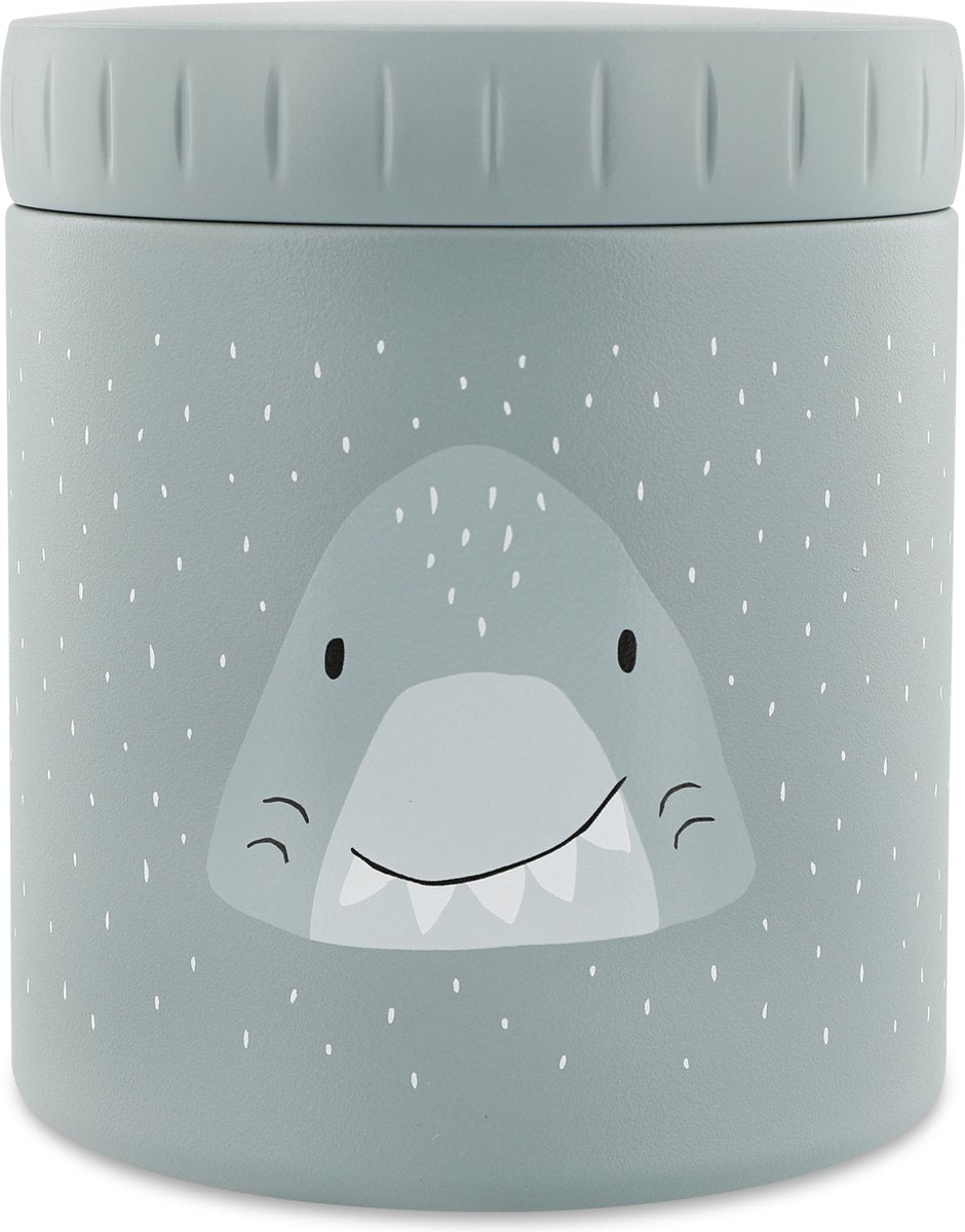 Trixie Thermosbehälter - mr. Shark - Thermo-Lunchpot für Kinder - 500 ml - Lunchbox aus Edelstahl - Blau
