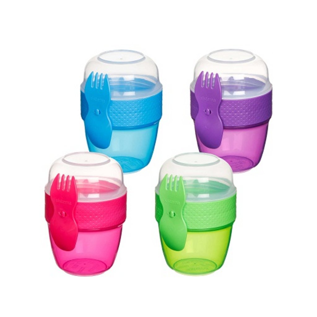 Sistema Sistema, um Snackkapsel + Gabelsteck 515 ml zu gehen