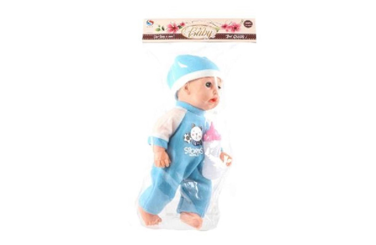 Puppe 30cm mit Flasche 30x17x9cm