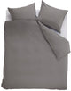 Ambiante-Baumwoll-Uni-Bettbezug – einfarbig – Twin XL – 260 x 200 220 cm – grau