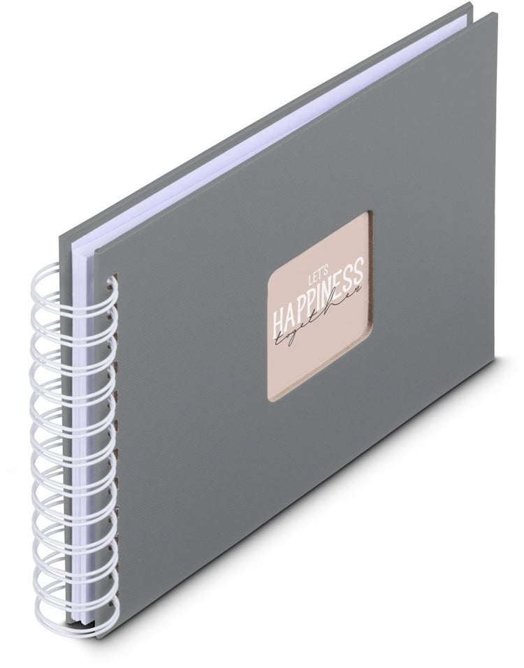 Hama Spiralfotoalbum – Fine Art – 24x17 – 50 Seiten – Steingrau