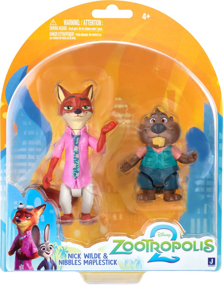 Jazwares Zootropolis – 2-Figuren-Paket Nick Wilde Core Nibbles Maplestick (Zootropolis 2)