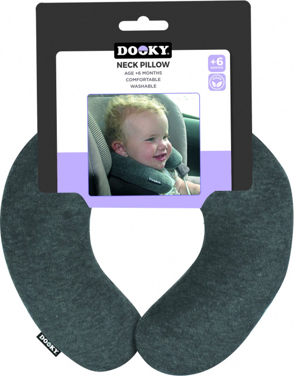Dooky Nackenkissen Nackenkissen weicher Samt grau