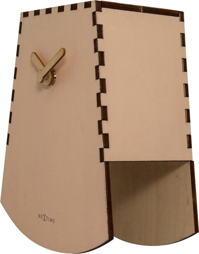 Nexttime Rocky – Tischuhr – 20 cm – Holz – Lachs – bewegliche Uhr