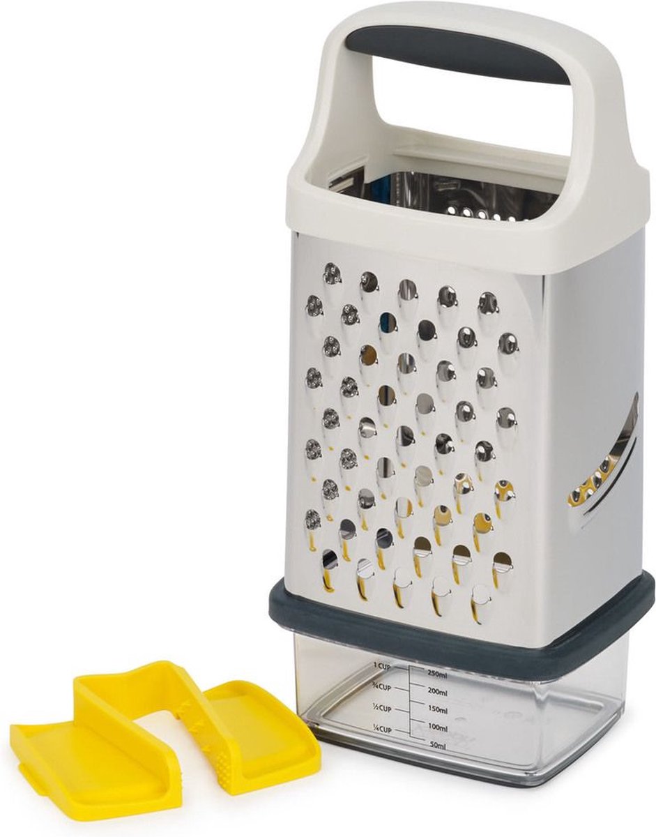 Joseph Joseph – Multi-Grip-Reibe mit Auffangschale – Edelstahl – Gelb
