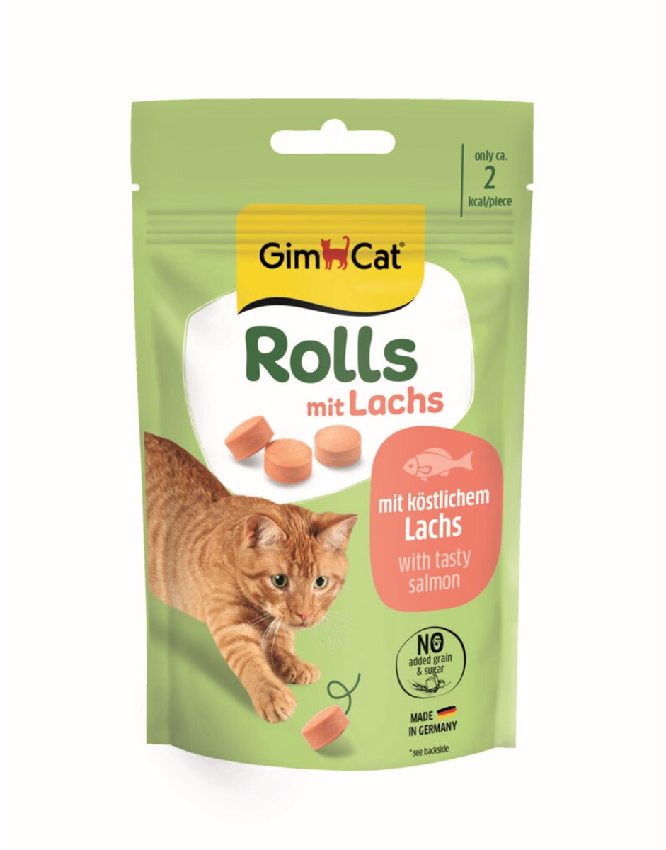 Gimcat-Röllchen Lachs – 8 x 40 gr – Vorteilspackung