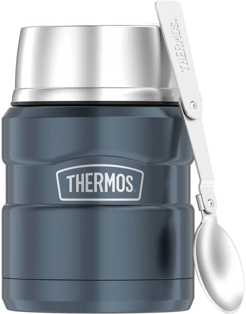 Thermos-Edelstahl-King-Speisebehälter – eisgrau poliert – 470 ml