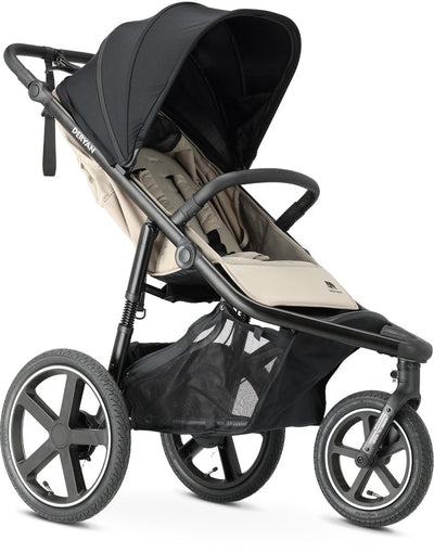 Deryan Bolt Laufkinderwagen – Jogging-Buggy – Moskitonetz – Creme