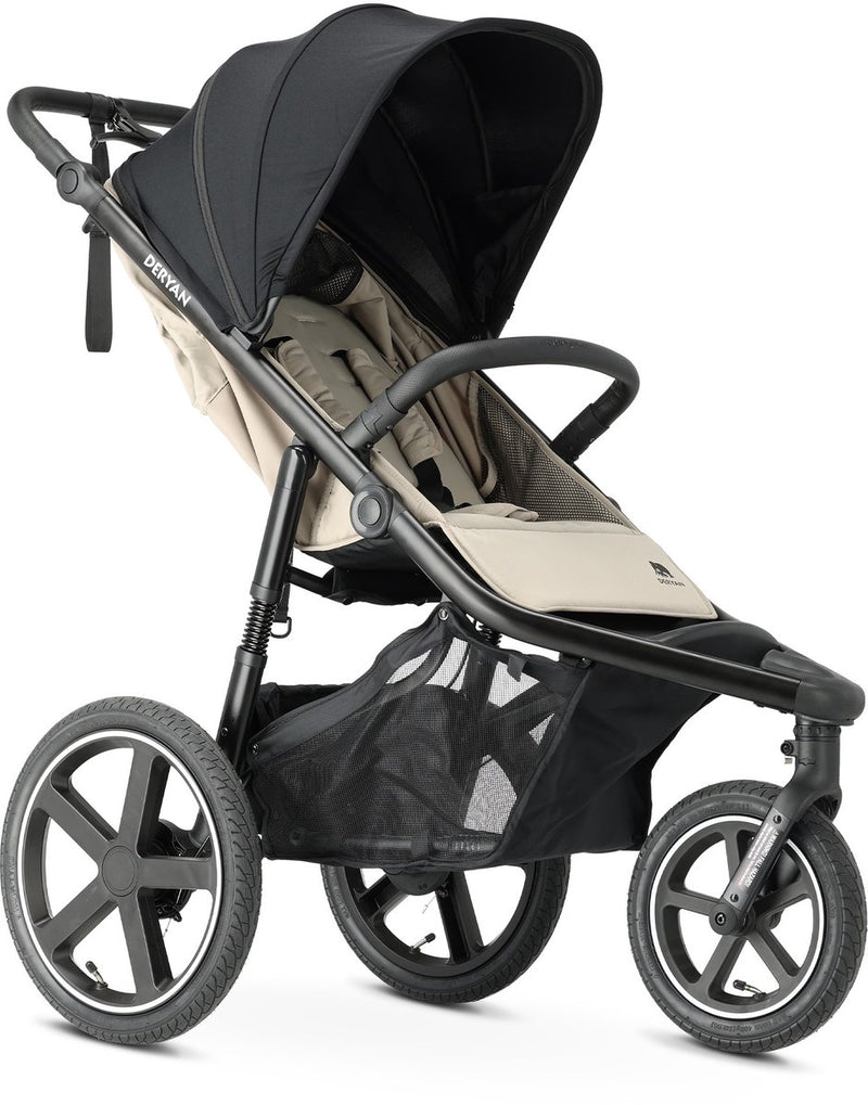 Deryan Bolt Laufkinderwagen – Jogging-Buggy – Moskitonetz – Creme