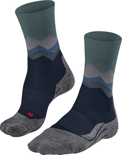 Falke TK2 Anti-Blister Wandersocken aus dickem Woll-Funktionsmaterial Herren blau – Größe 42-43