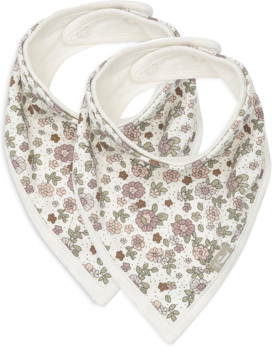 Jollein Lätzchen Bandana Retro Blumen (2er Pack)